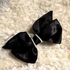 Royal luxurious Silk Bow & Sailor Bow With Pearl Beads